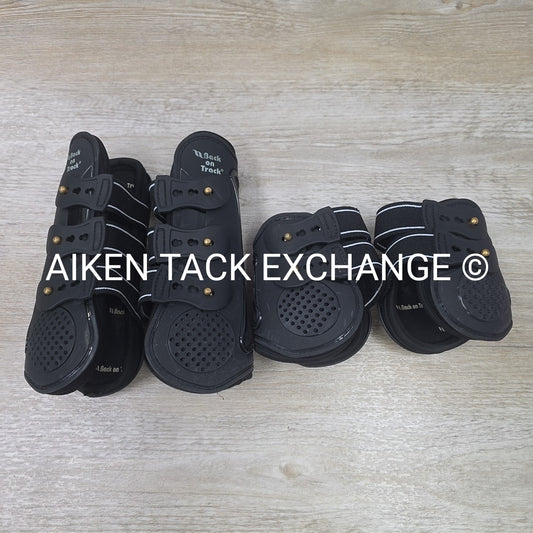 BARGAIN BUNDLE: Back on Track Open Front Boots, Front & Hind Set, Size Cob