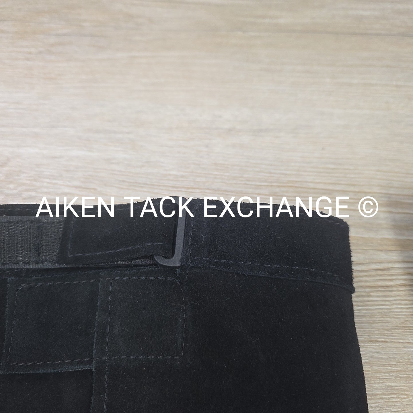 Suede Half Chaps, Black, Size Large