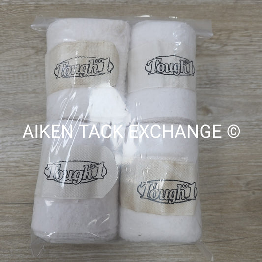 Tough 1 Fleece Polo Wraps, White, Set of 4