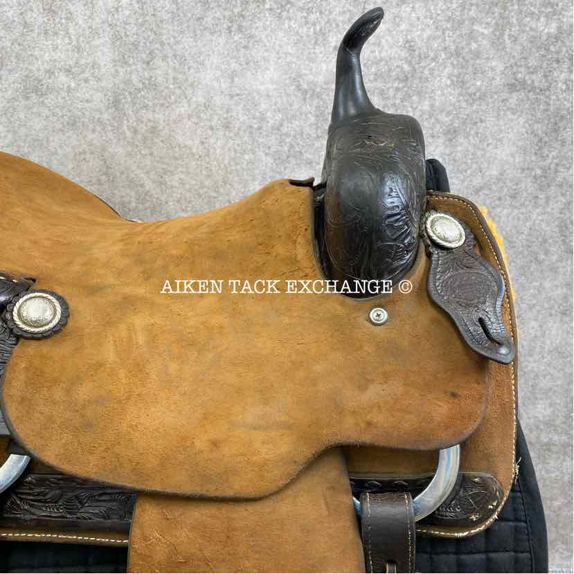 M.L. Leddy's Western Saddle, 16.5" Seat, Wide Tree - Full QH Bars