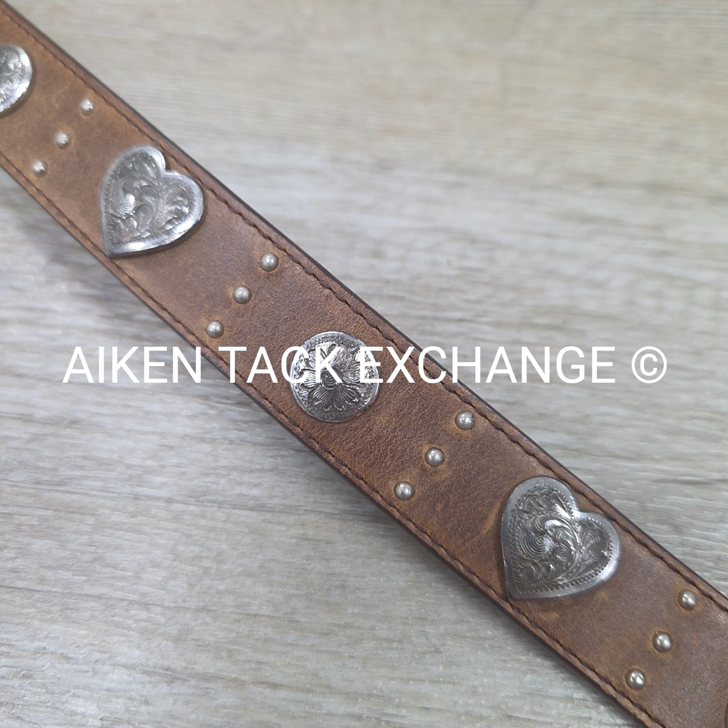 Ariat Heart Shaped Concho Belt, Size 28