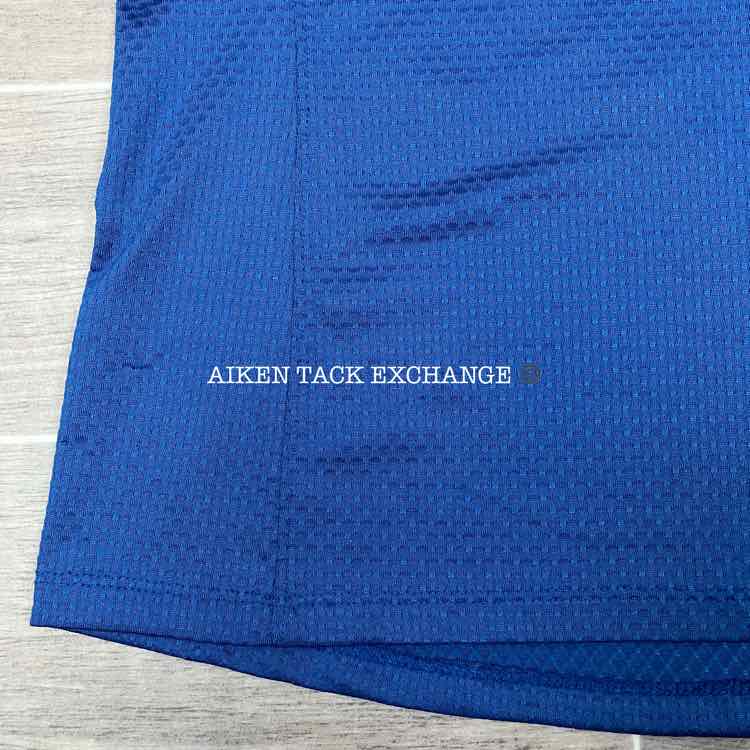 Dover Saddlery Quarter Zip Short Sleeve Shirt, Blue, Size XS