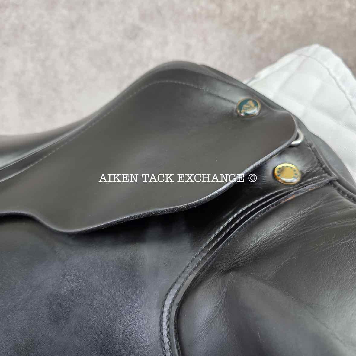 2013 Prestige Roma Dressage Saddle, 17" Seat, 34/35 Tree - MW/W, Wool Flocked Panels