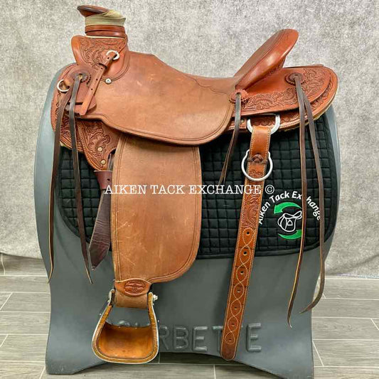 **SOLD** 2009 McCall Saddle Co. 98 Wade Western Saddle, 17" Seat, Wide Tree - Full QH Bars, Comes with Matching Breastplate & Rear Cinch