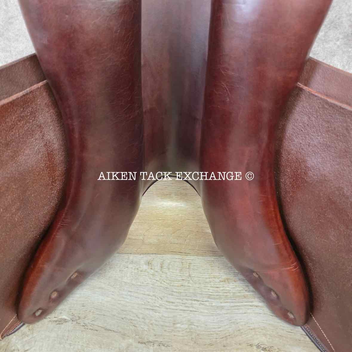 Verhan Todd Minikus Close Contact Jump Saddle, 16.5" Seat, MW/W Tree, Wool Flocked Panels