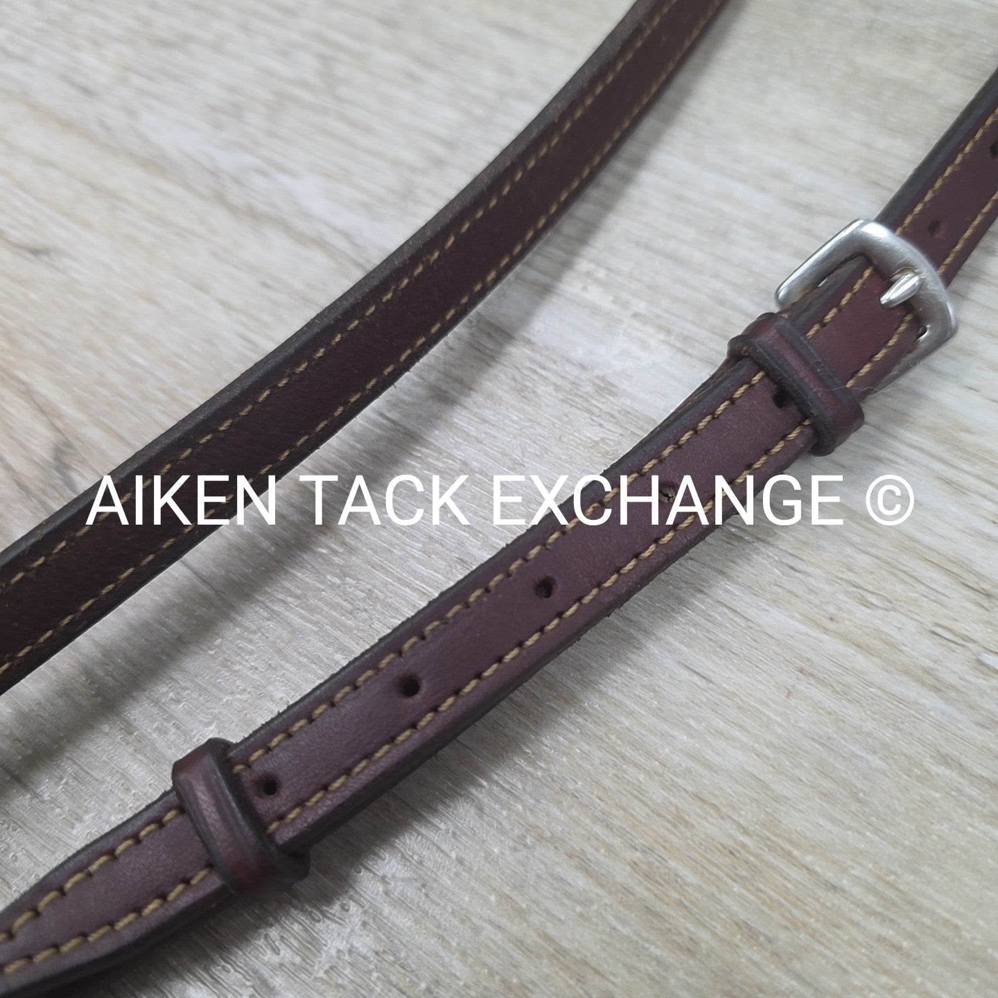 Fancy Stitched Raised Standing Martingale. Brown, Size Full