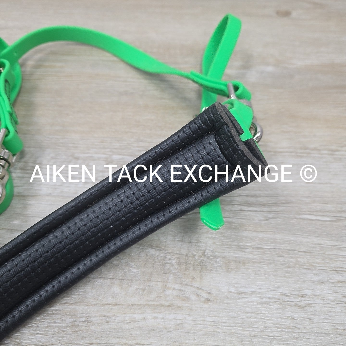 Biothane Bitless Bridle with Reins & Breastplate, Green, Size Full