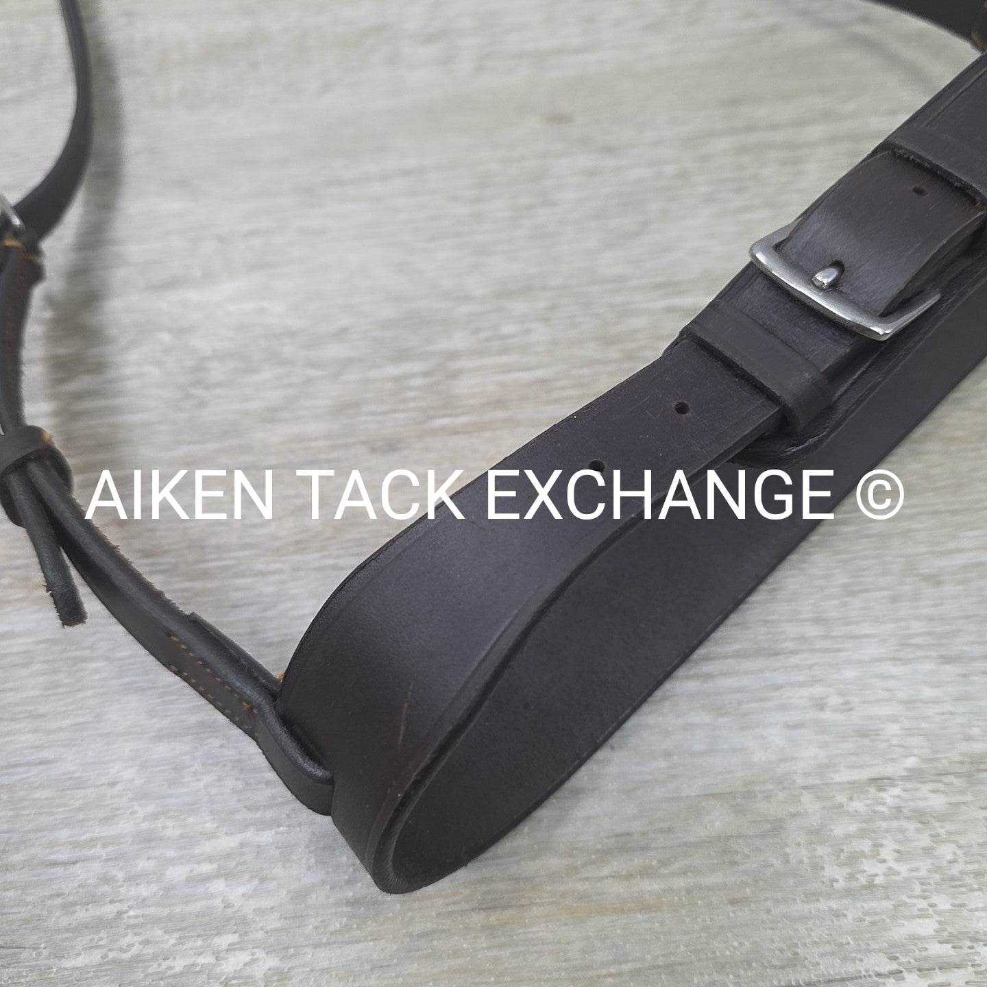 Bobby's English Tack Flat Hunt Noseband, Brown, Size Full