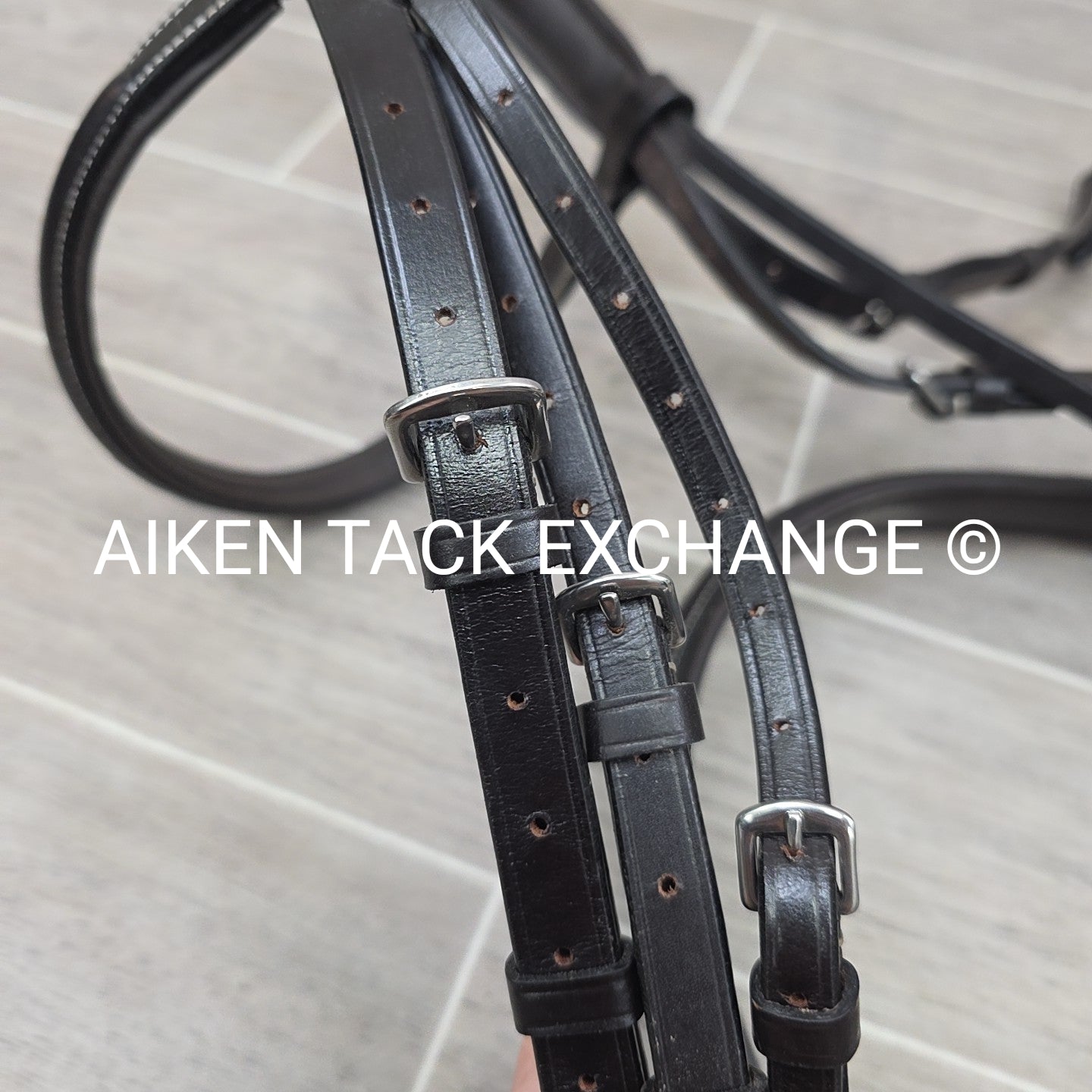 SmartPak Harwich Fancy Stitch Wide Noseband Bridle with Matching Reins, Oversize