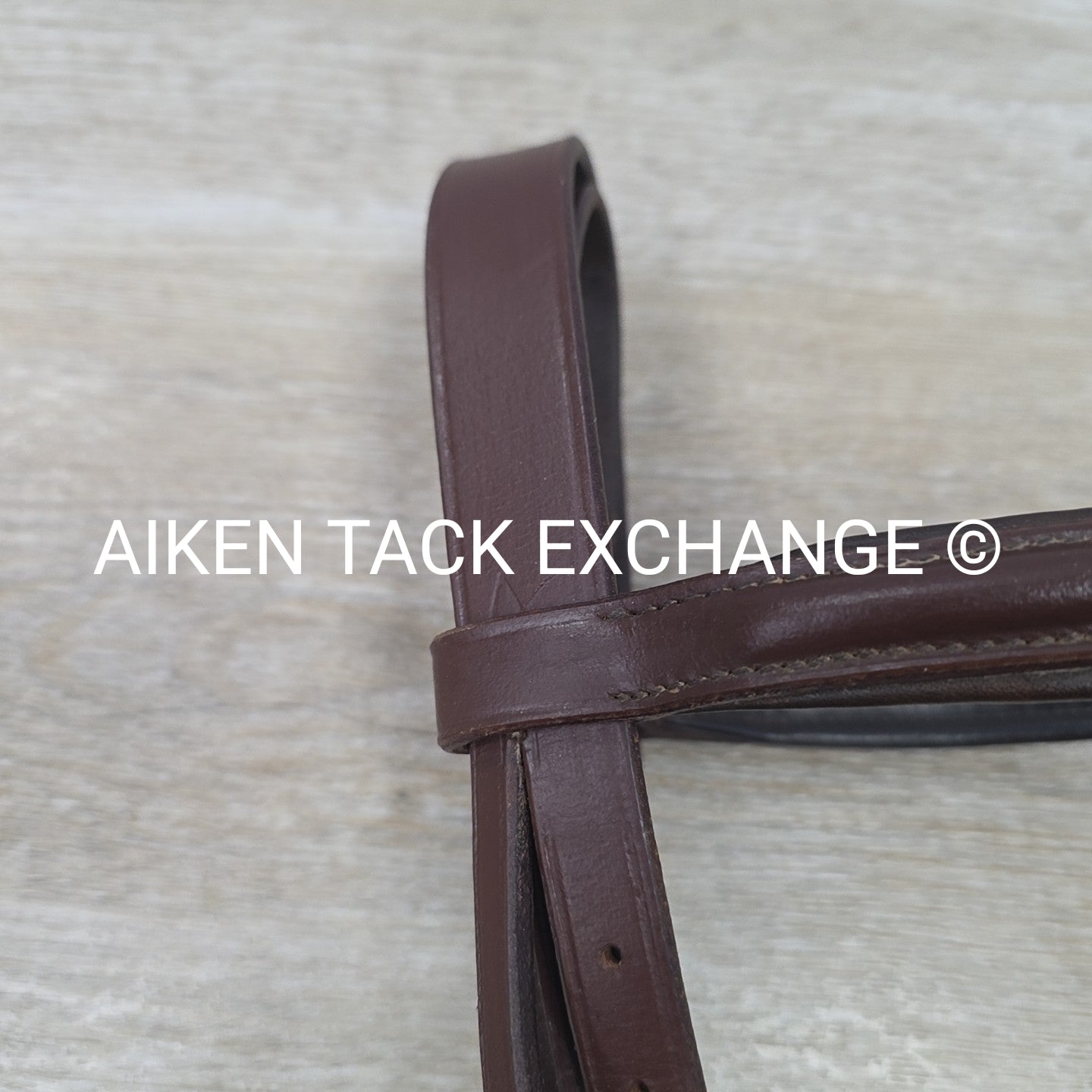 Harmohn Kraft Plain Raised Bridle with Laced Reins, Missing Flash Strap, Brown,