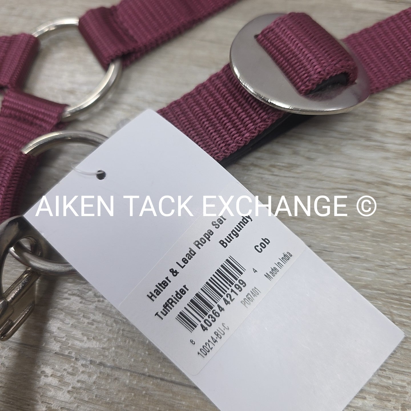 TuffRider Breakaway Nylon Halter & Lead Rope Set, Burgundy, Size Cob