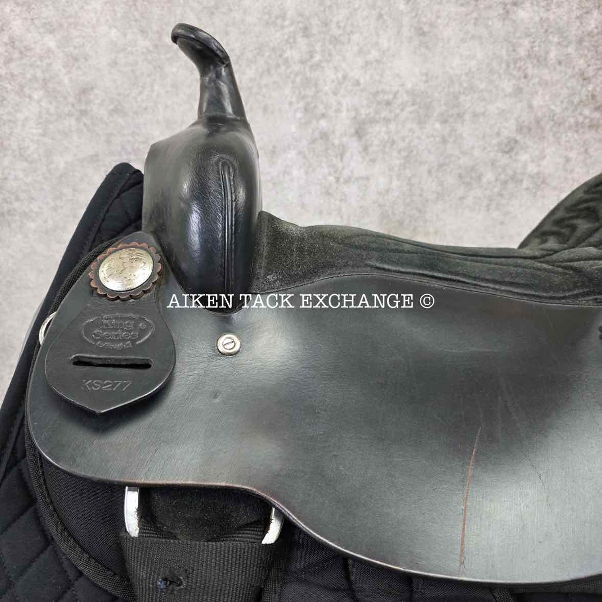 Tough 1 King Series Eclipse Western Saddle, 17" Seat, Wide Tree - Full QH Bars