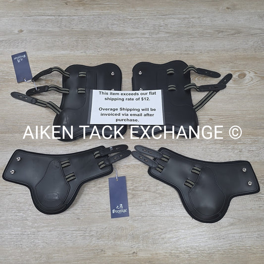 Prestige Leather Jumping Boot Set, Front & Back, Size Large