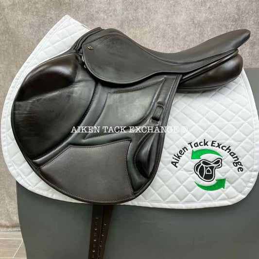 2016 Ideal Impala Professional Monoflap Jump Saddle, 18" Seat, Wide Tree, Wool Flocked Panels