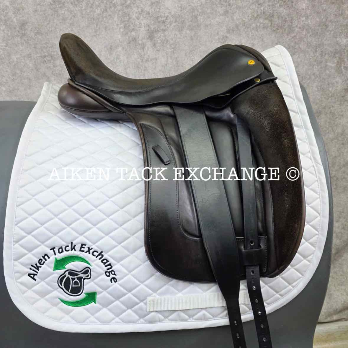 2004 Black Country Vinici Monoflap Dressage Saddle, 17.5" Seat, MW/W Tree, Wool Flocked Panels