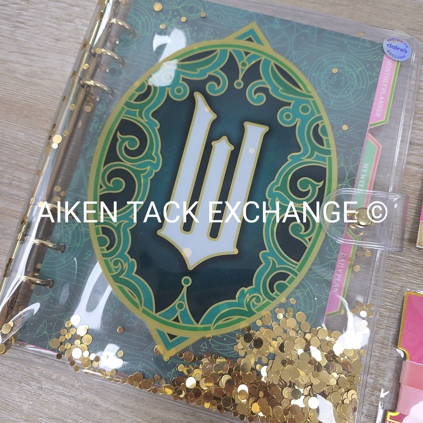 Claire's Wicked Bundle: Shaker Planner, Pin Badges, Choker Necklace Set