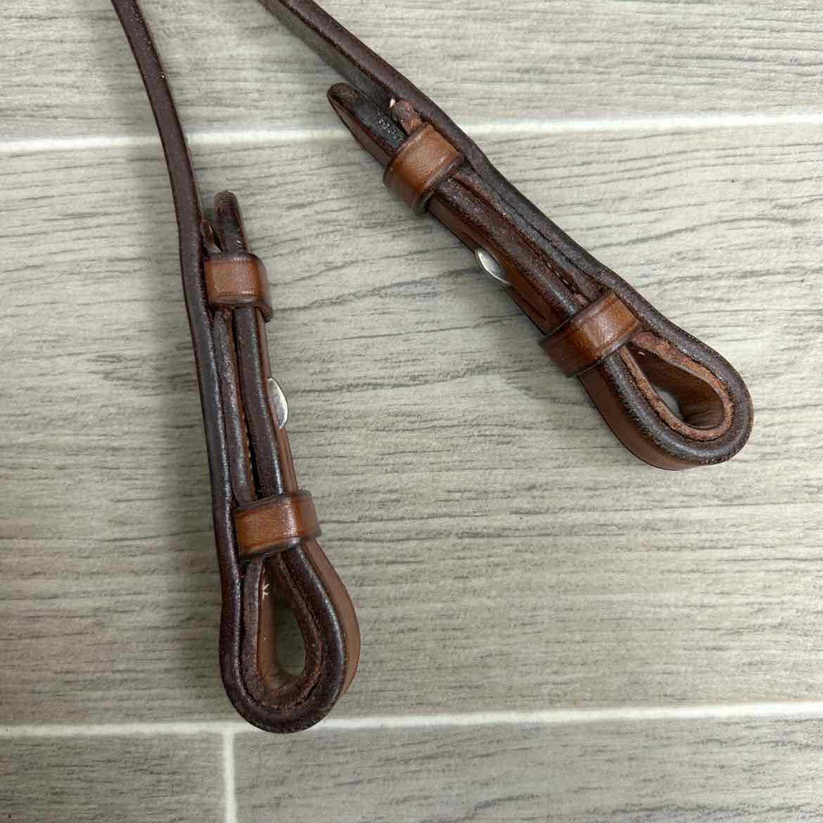 Harmohn Kraft Flat Laced Reins, Brown, 5/8" x 54", Brand New