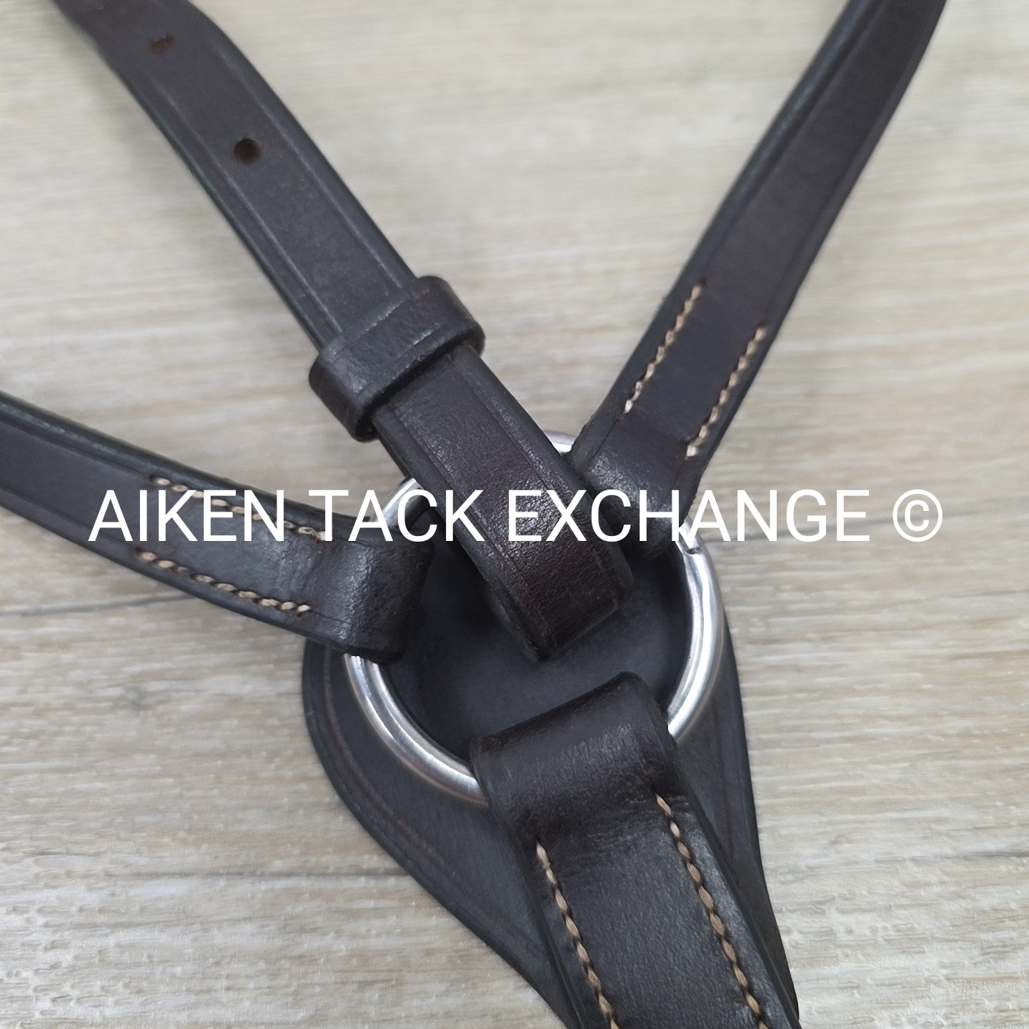Flat Adjustable Breastplate with Standing Martingale Attachment, Brown, Cob