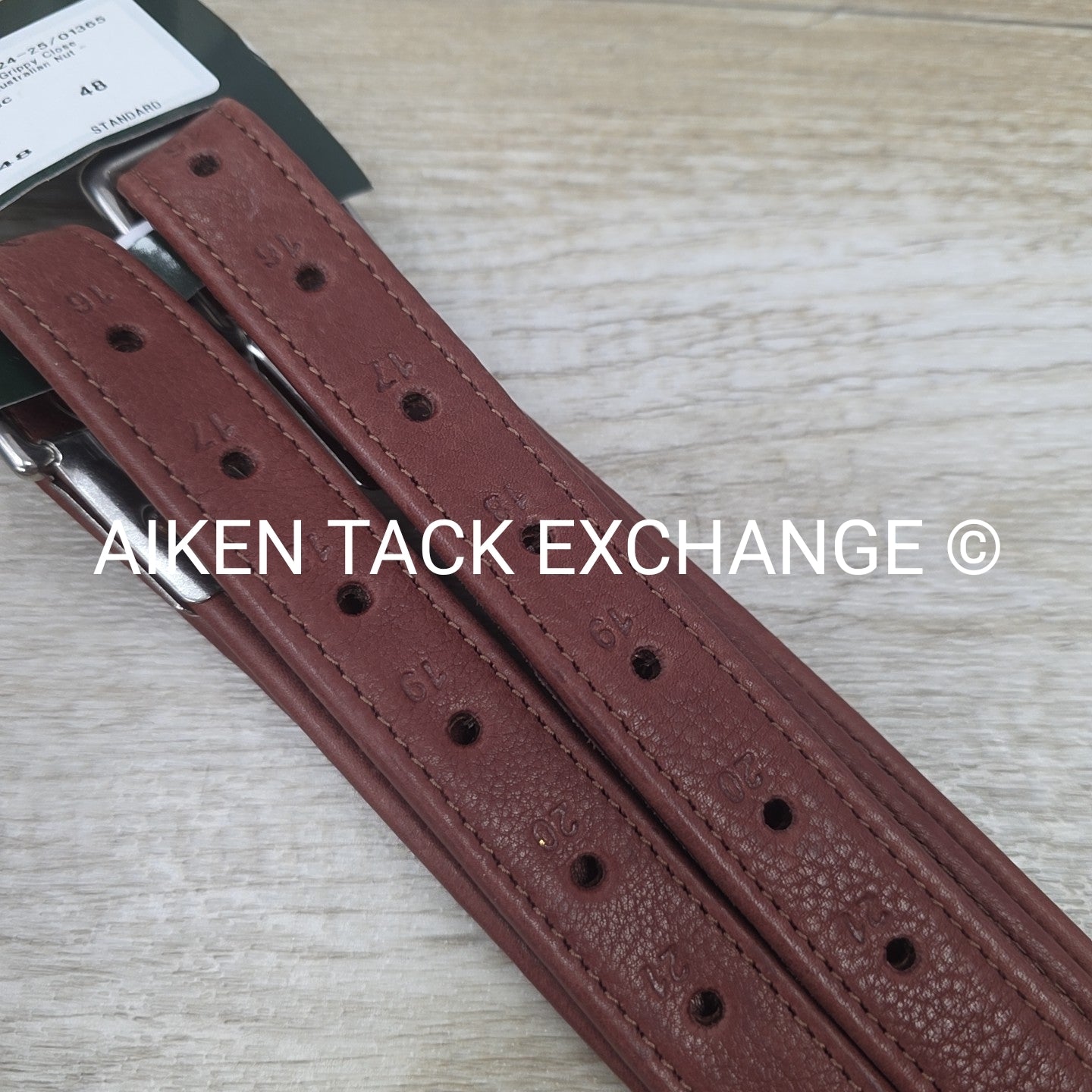 HDR Triple Covered Grippy Close Contact Stirrup Leathers, Australian Nut, 48"