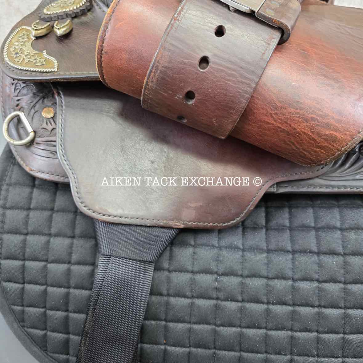 2001 Circle Y 2375 Equitation Western Saddle, 16.5" Seat, Regular Tree - Semi QH Bars