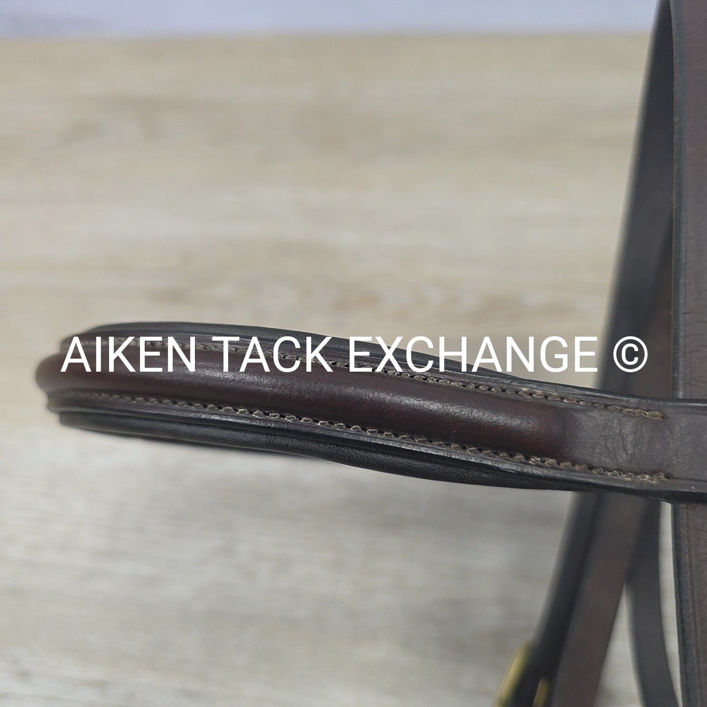 Harmohn Kraft Royal Plain Raised Flash Bridle, No Reins, Brown, Size Full