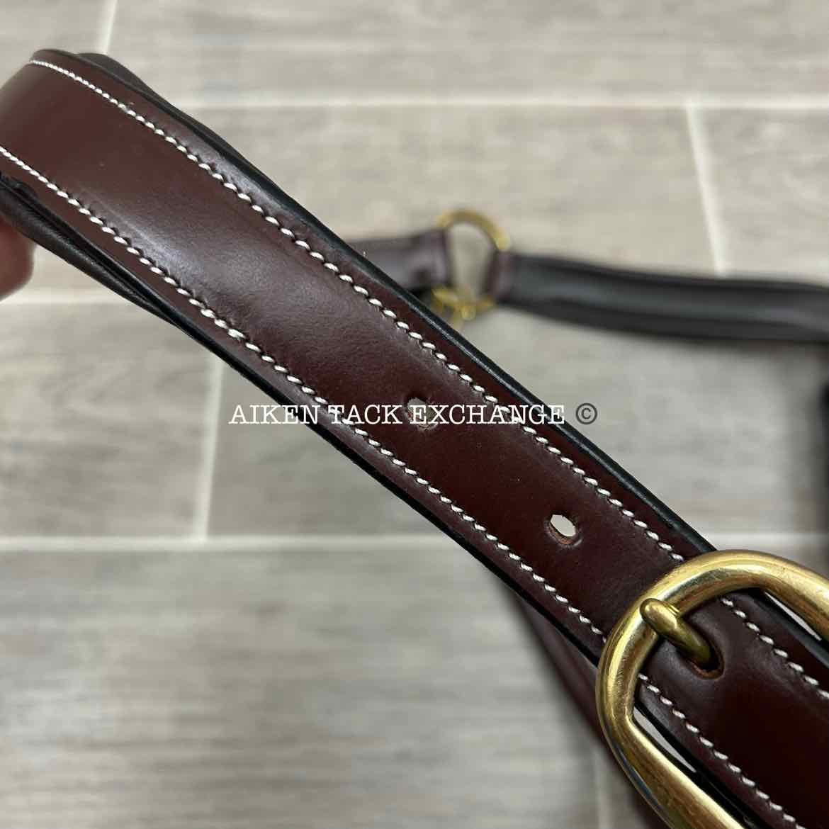 KL Select Red Barn Rachel Padded Leather Halter, Brown/Brass, Size Cob