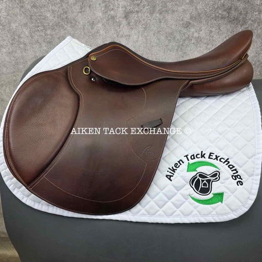 2017 Pessoa Heritage Pro Corto Jump Saddle, 18" Seat, Adjustable Tree - XCH Changeable Gullet, Wool Flocked Panels