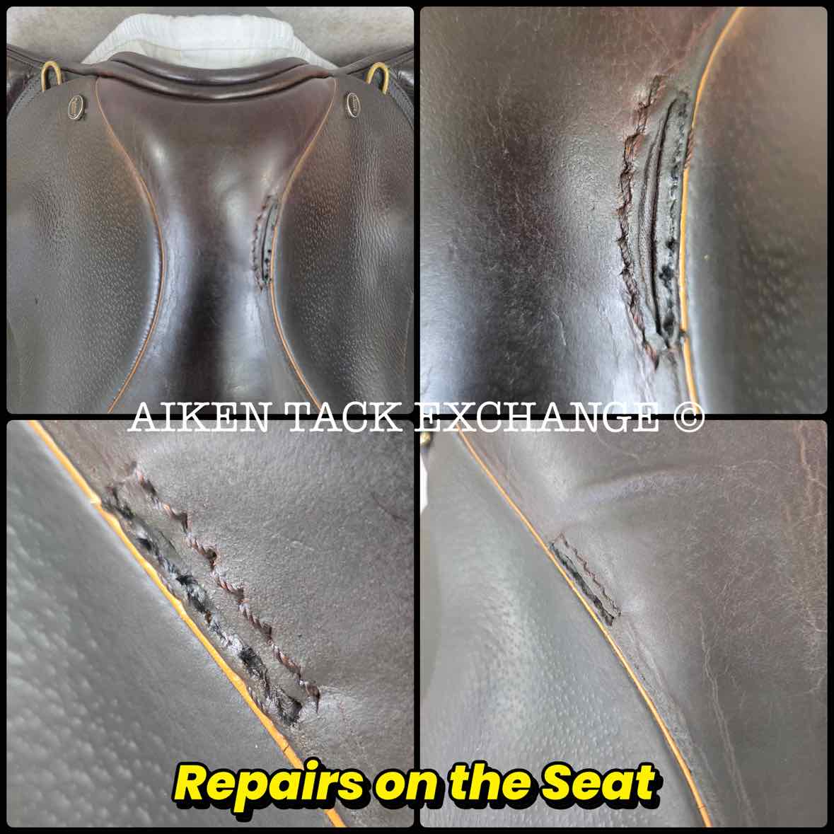 **SOLD** 2007 Saddler's Bench Killington III Jump Saddle, 17.5" Seat. Medium Wide Tree, Wool Flocked Panels