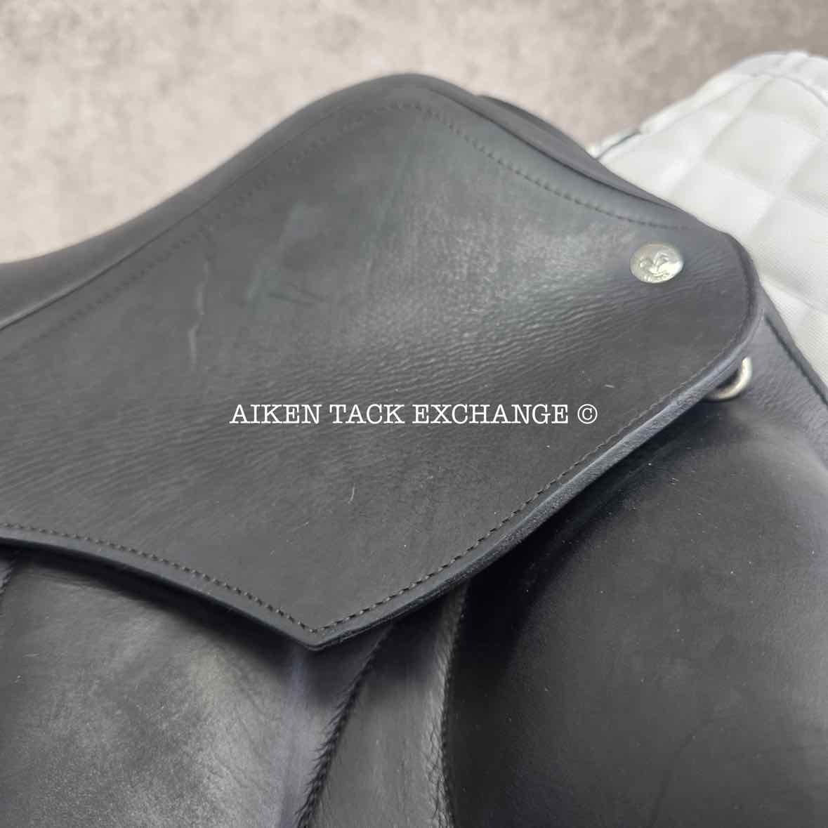 2018 Voltaire Adelaide Monoflap Dressage Saddle, 17" Seat, 1A Flap - Short, Medium Wide Tree, PRO Panels, Full Buffalo Leather