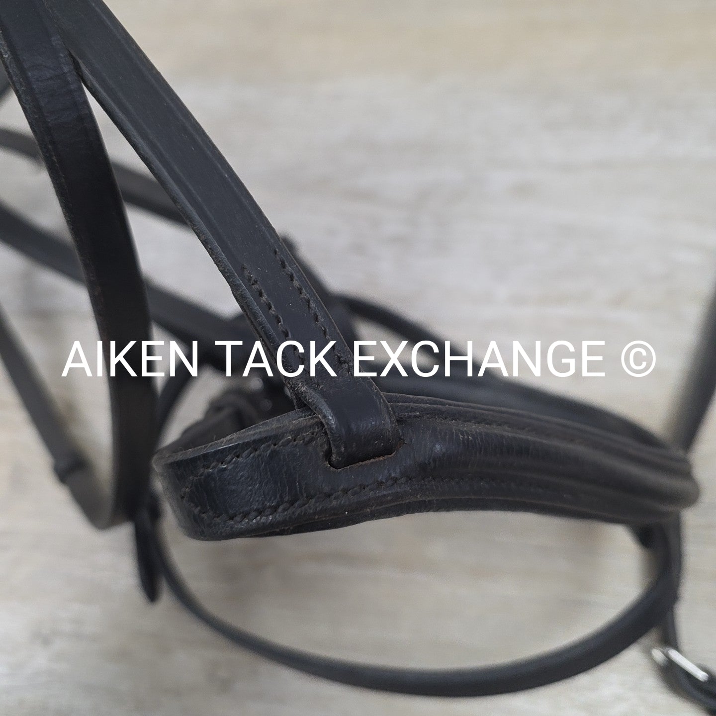 Bobby's English Tack Fairhaven Plain Raised Flash Bridle with Cotton Web Reins,