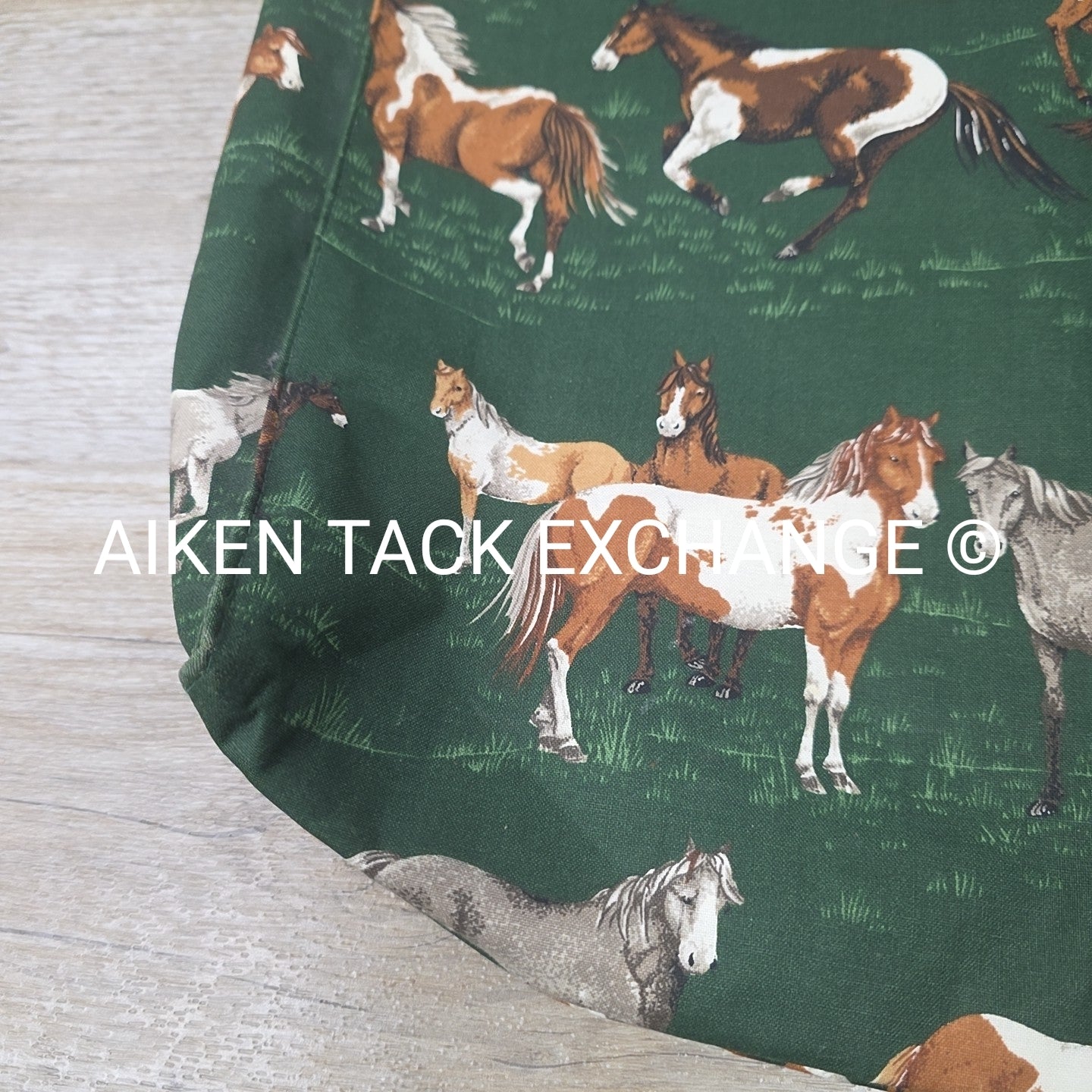 Vintage Infinity Chic Equestrian Print Small Tote