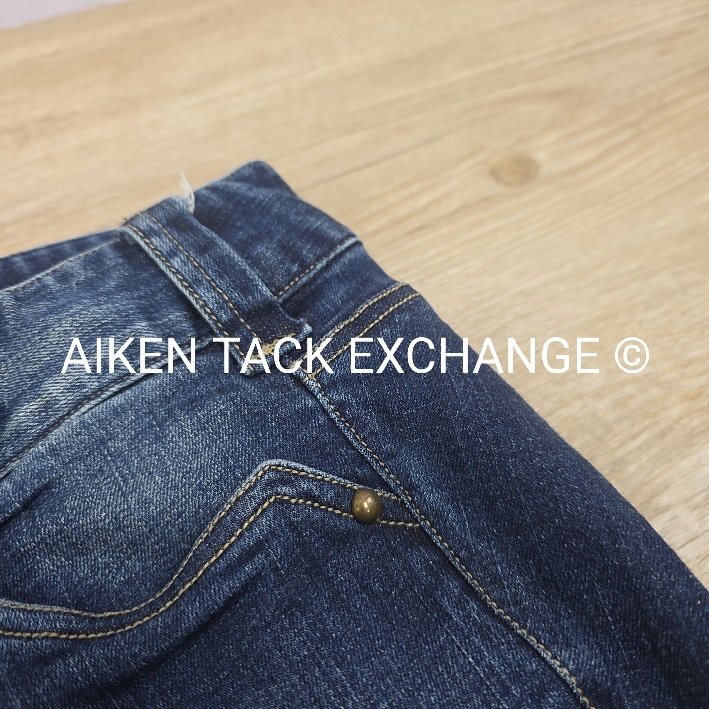 Ariat Denim Knee Patch Breeches, Women's 30