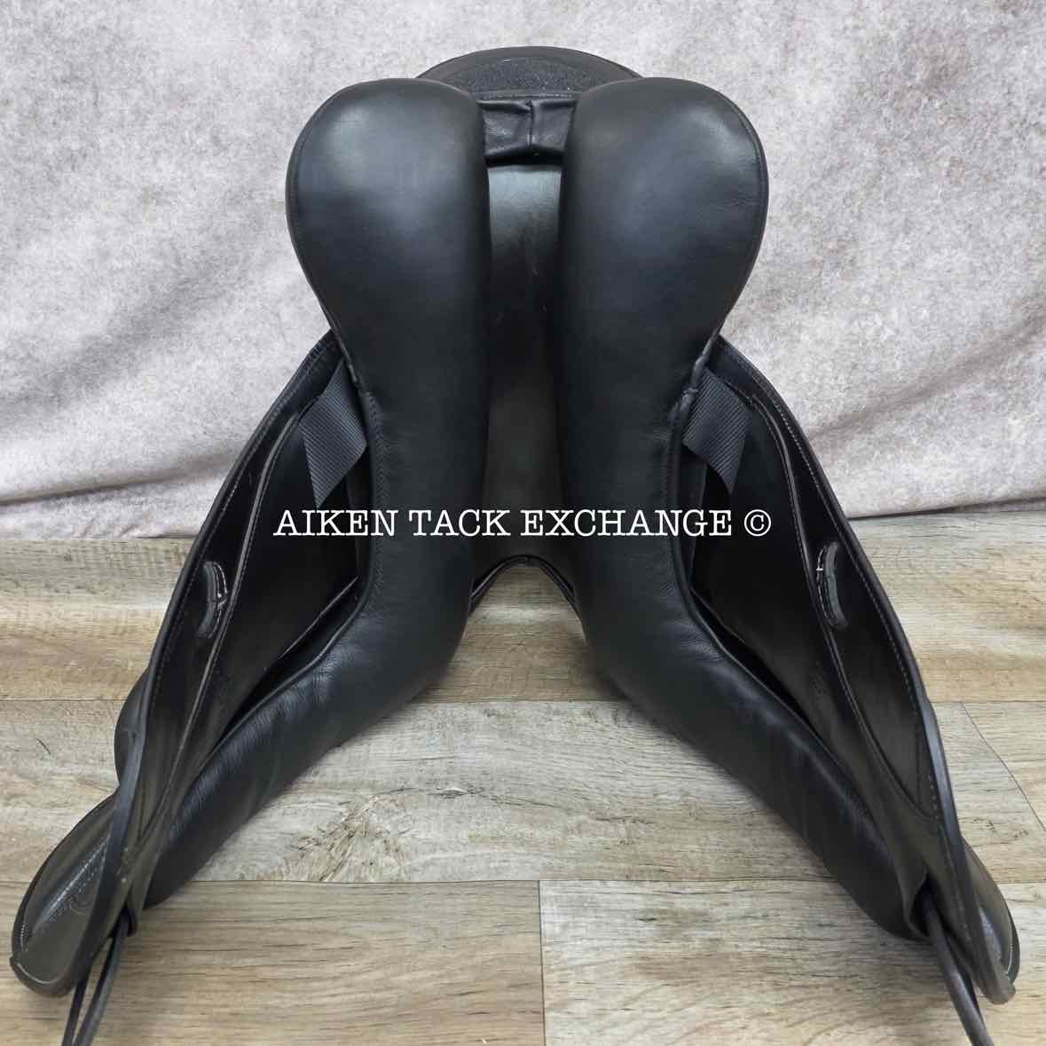 2017 Custom Saddlery Wolfgang Constanze Monoflap Dressage Saddle, 17.5" Seat, Adjustable Tree, Wool Flocked Panels