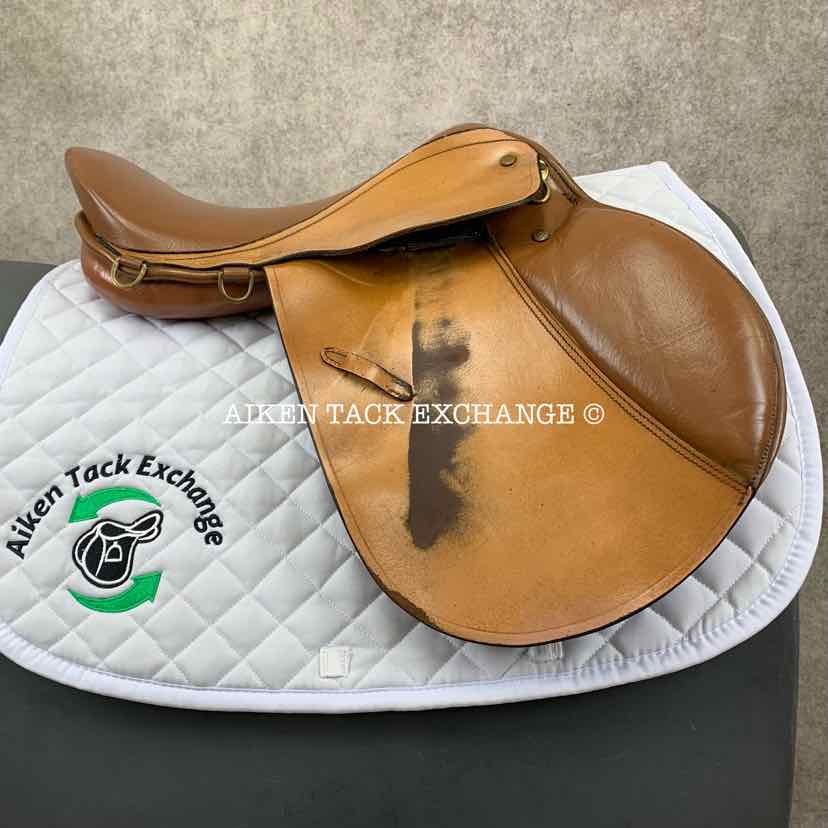 Bordeaux Saddlery Close Contact Jump Saddle, 16" Seat, Medium Tree, Wool Flocked Panels