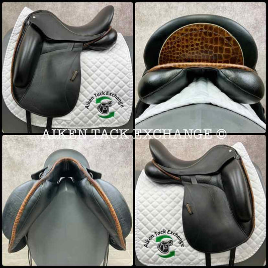 2018 Custom Saddlery Icon Star Monoflap Dressage Saddle, 17" Seat, Short Flap, Adjustable Tree, Wool Flocked Panels