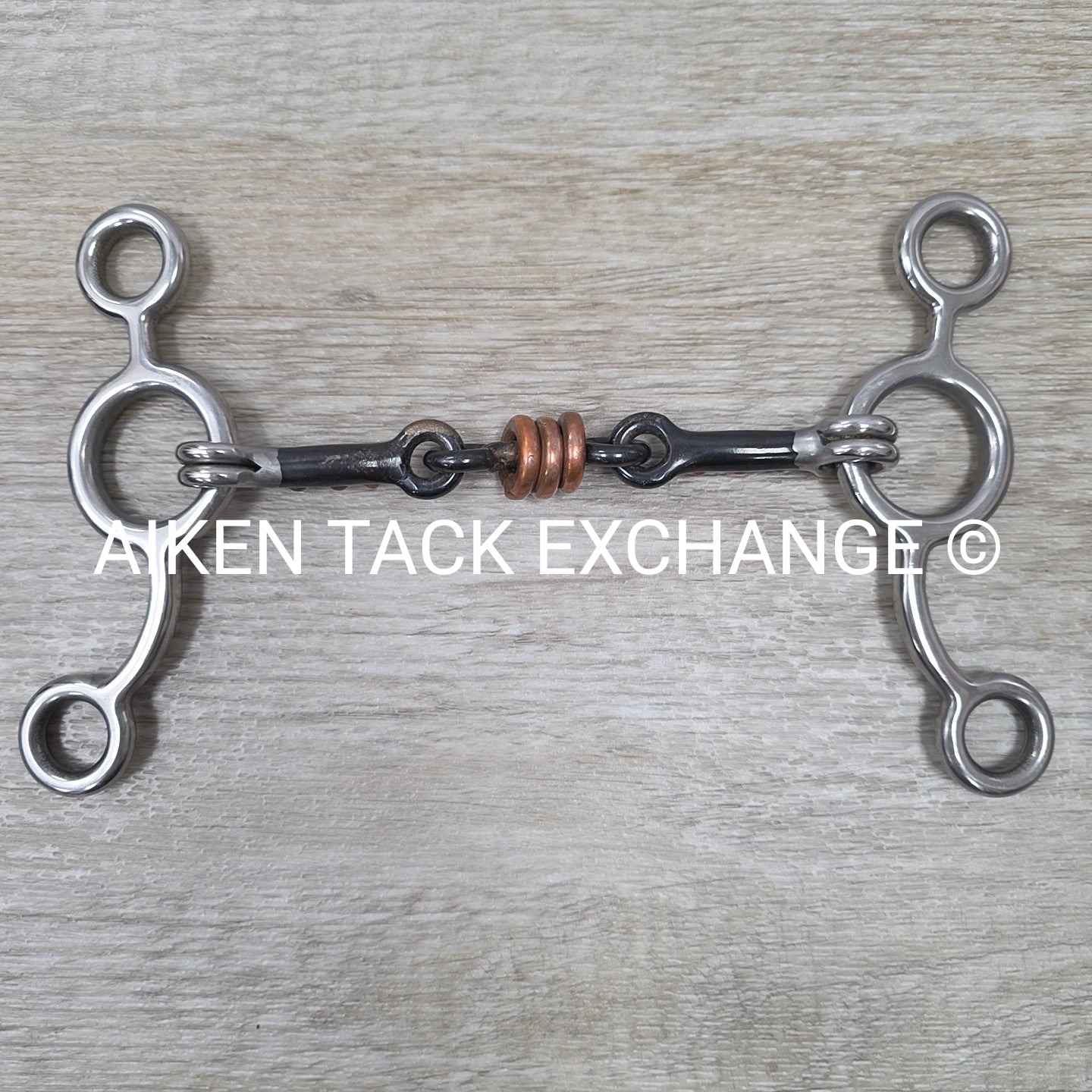 Sweet Iron Dogbone with Copper Rings Jr Cow Horse Bit 4.75"
