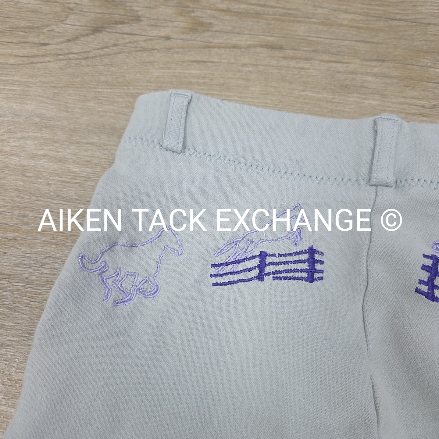 TuffRider Cotton Embossed Knee Patch Pull On Jods, Size 8