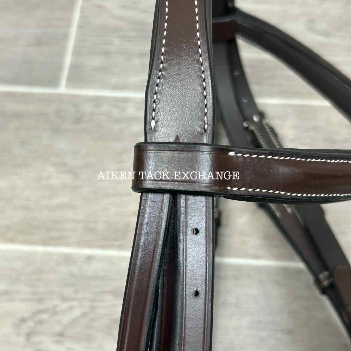 KL Select Red Barn Sovereign Hunter Bridle with Reins, Brown, Size Pony