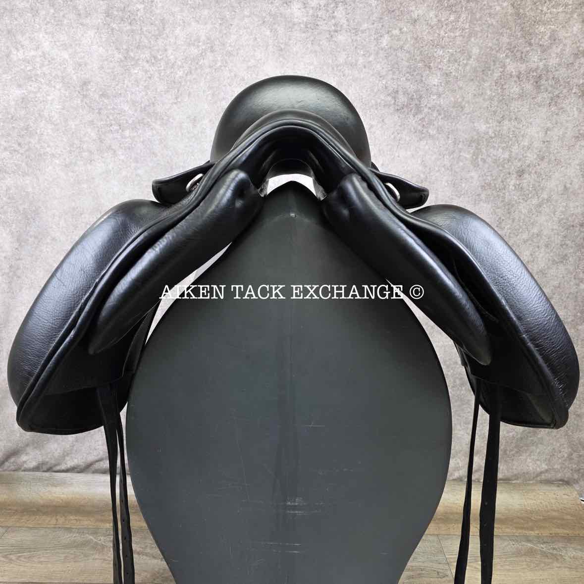 2011 Wise Equestrian Dutton RZ Monoflap Dressage Saddle, 17" Seat, Adjustable Tree - Changeable Gullet, Foam Panels