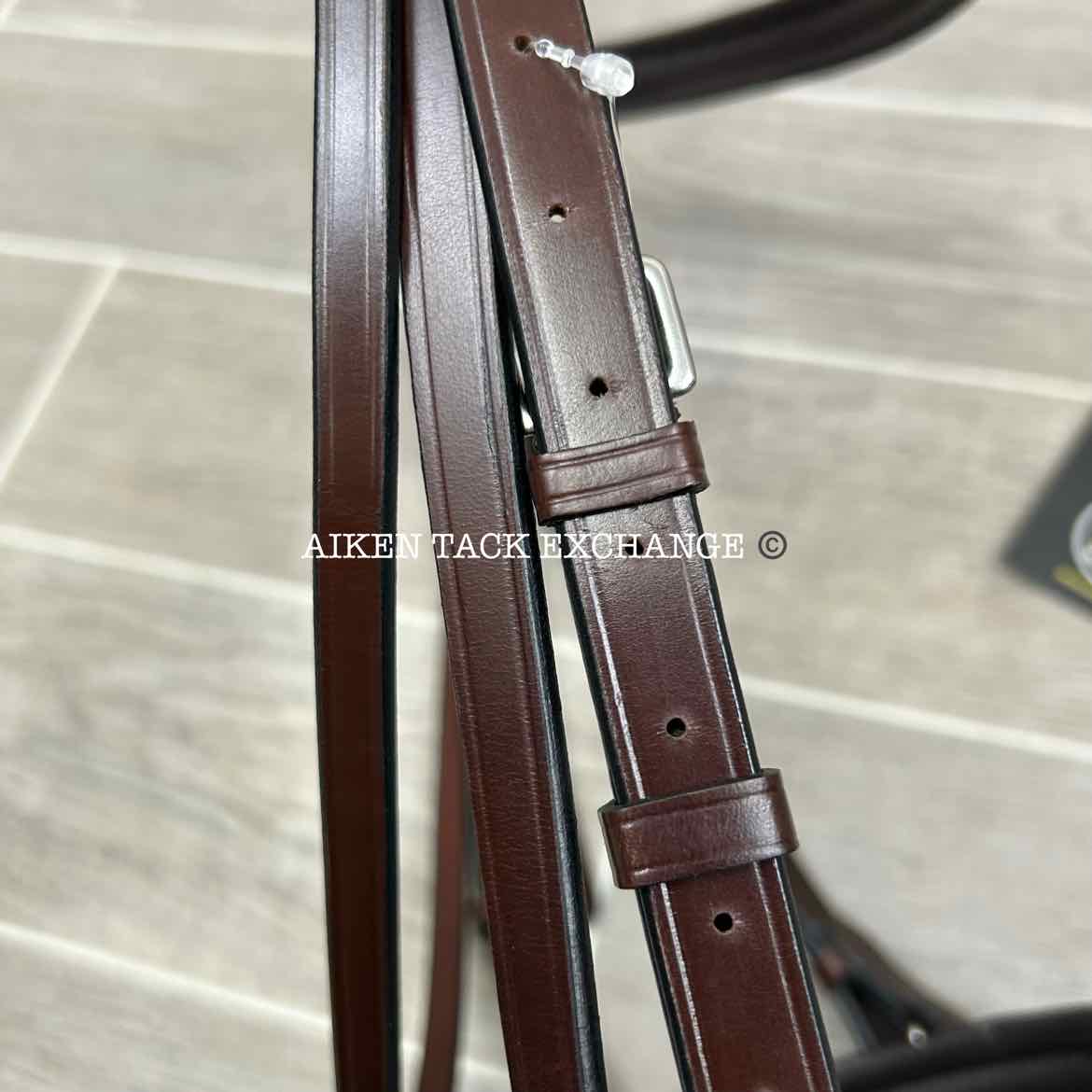 KL Select KL Italia Burghley Bridle with Reins, Brown, Size Full