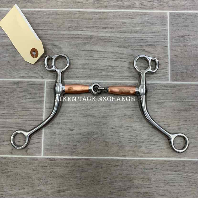 Single Joint Copper Long Shank Tom Thumb Bit 4.75"
