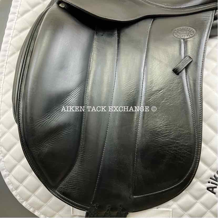 1998 Devoucoux Milady Monoflap Dressage Saddle, 17" Seat, 2 Flap, Medium Tree, Foam Panels