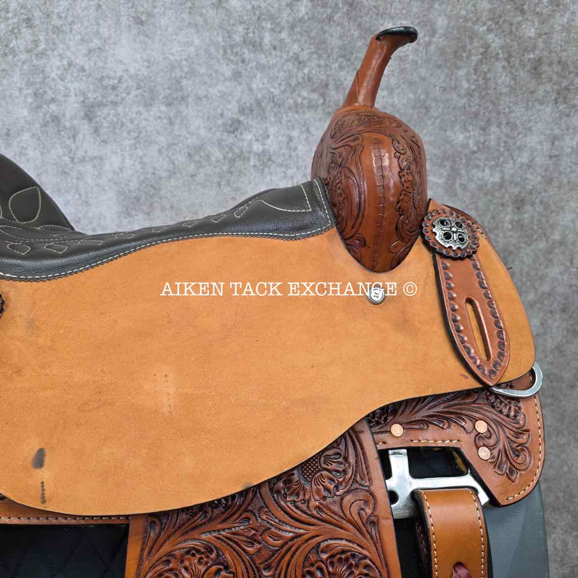 Circle J Western Saddle, 17" Seat, Regular Tree - Semi QH Bars