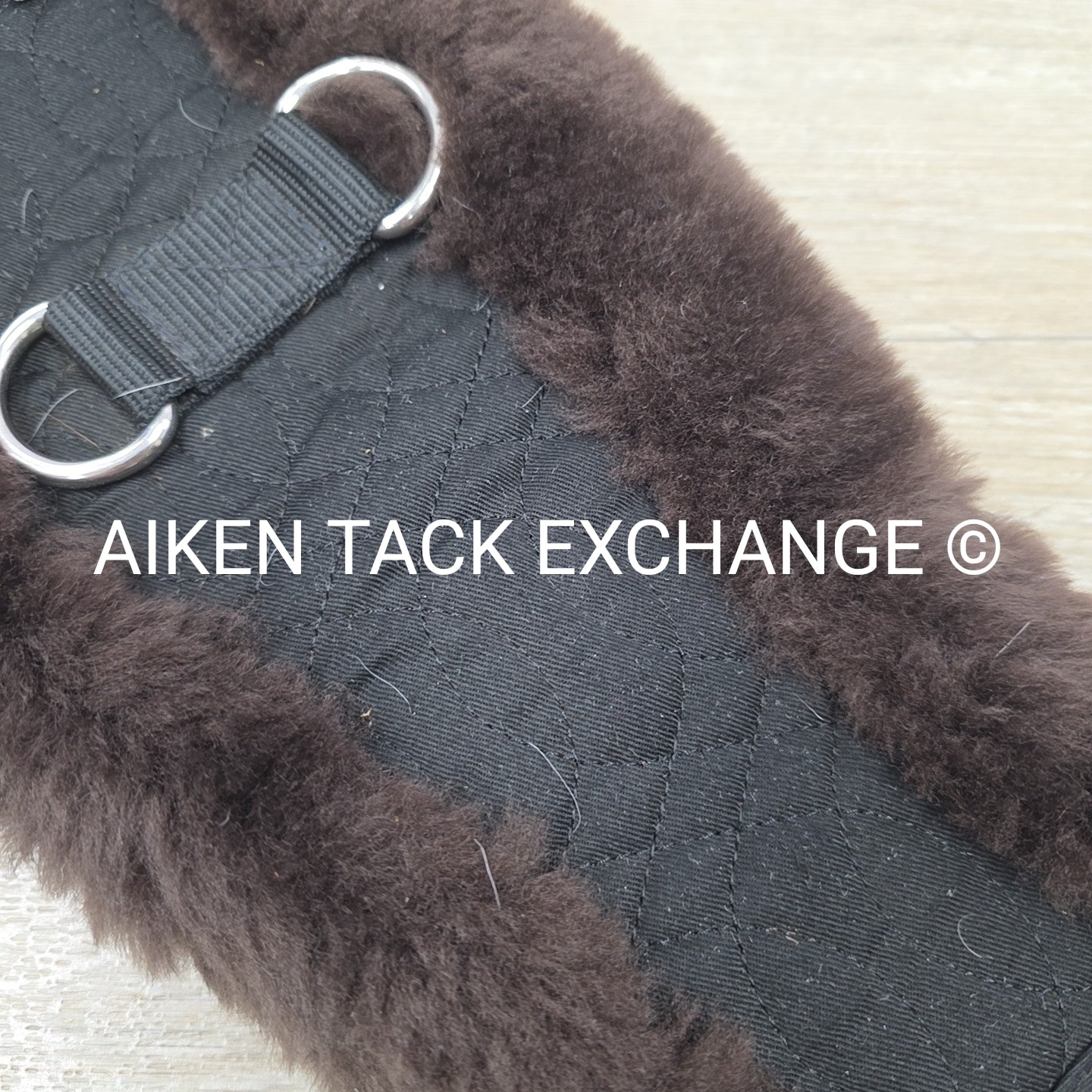 CAS Equestrian Sheepskin Cinch, Brown, 24"