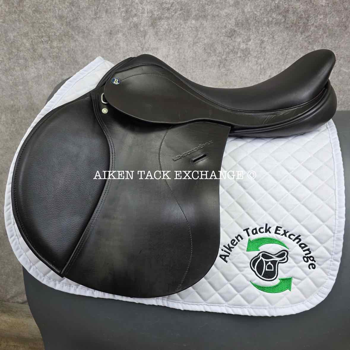 Barnsby Shockemohle Jump Saddle, 18" Seat, Medium Tree, Wool Flocked Panels