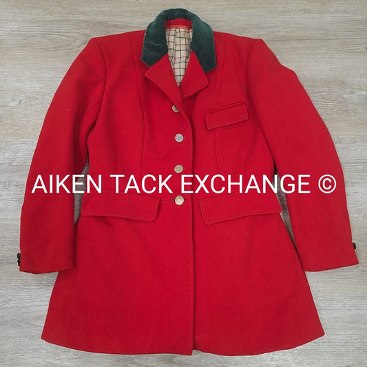 Bespoke Hebden Cord 4 Button Scarlet Hunt Coat, Ladies Small