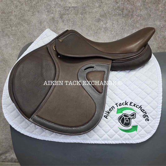 HDR - Henri de Rivel Evolution IGP Close Contact Jump Saddle, 17" Seat, Adjustable Tree - Changeable Gullet, Foam Panels