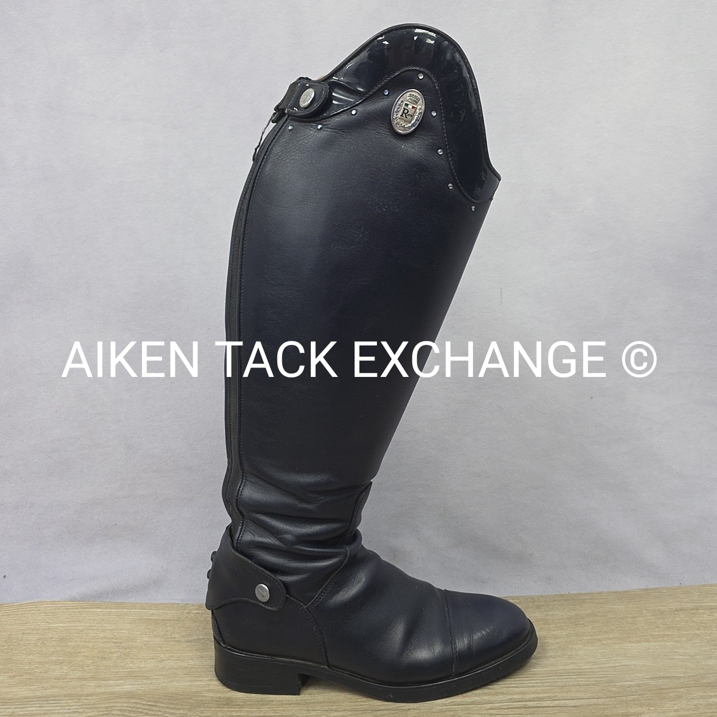 Romitelli Dress Boot with Matching Spur Straps, Size 39 Height 45 Width 44