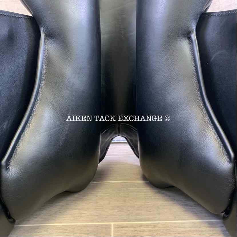 **SOLD** Laser Monoflap Dressage Saddle, 17.5" Seat, Medium Tree, Wool Flocked Panels