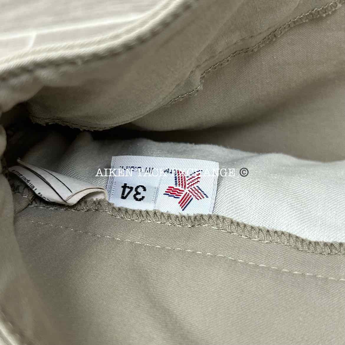 Tailored Sportsman Trophy Hunter Knee Patch Breeches, Size 34